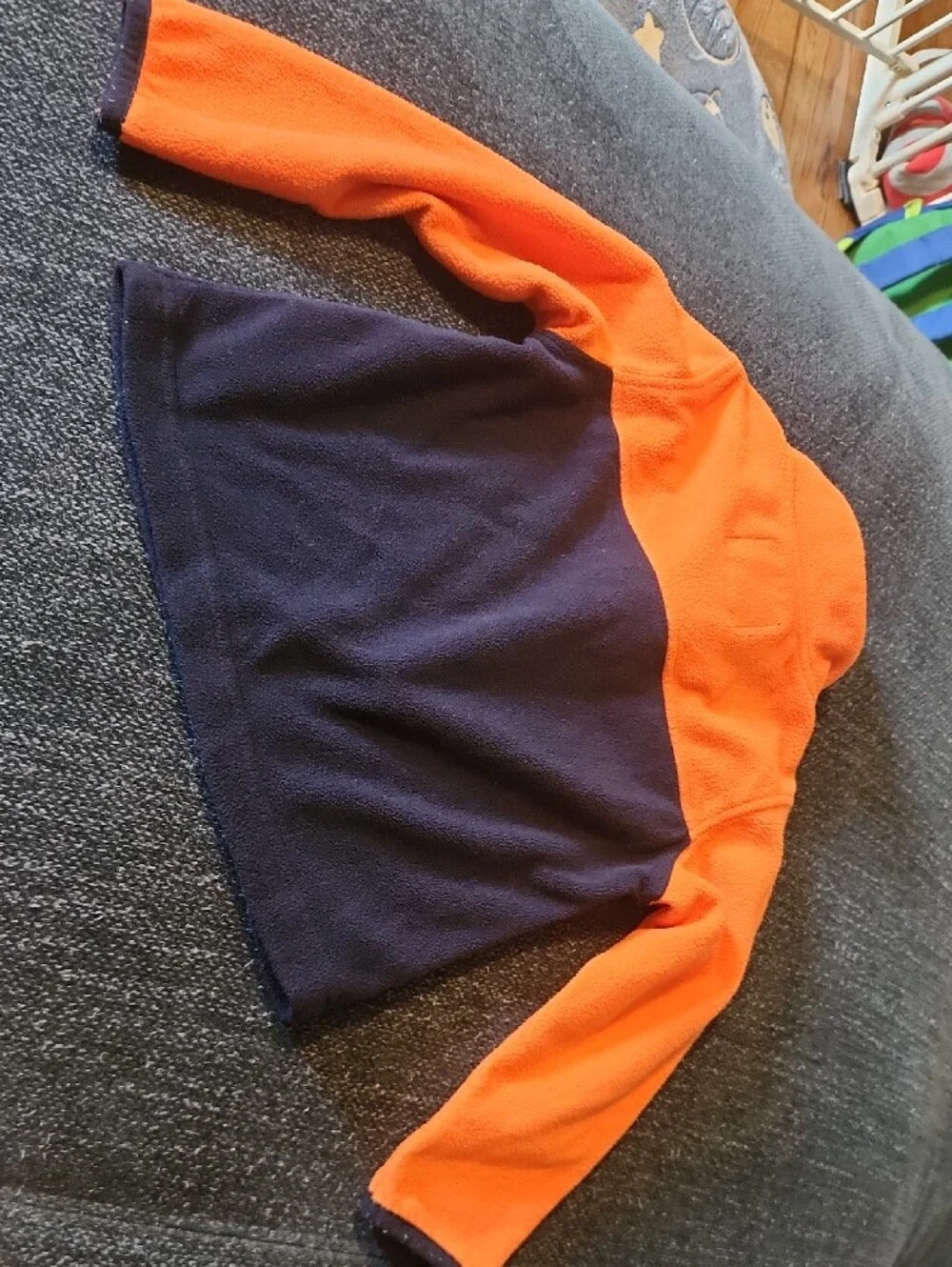 OshKosh B'gosh Orange and Navy Fleece Half-Zip Pullover